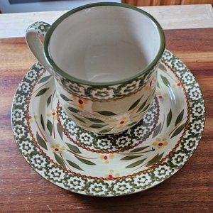 old world green cup and saucer set temptations.